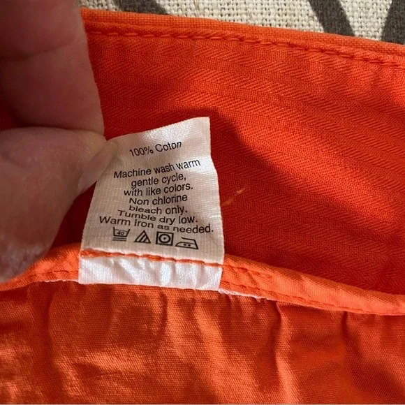 J. Crew Neon Orange Chino Shorts- Size 2 - Picture 3 of 6